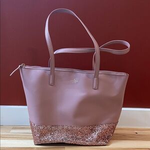 Kate Spade Ina Garten Mauve Sparkle Tote